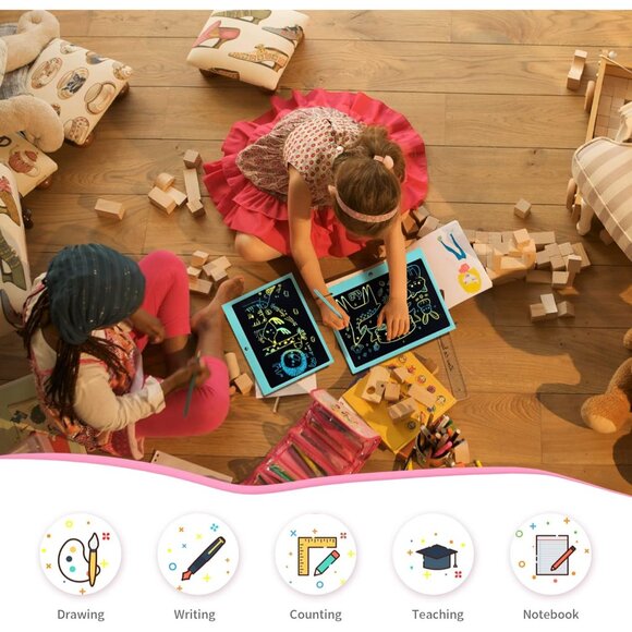 LCD Writing Tablet for Kids, 15 Inch Colorful Electronic Doodle Board for Kids A - Picture 6 of 7